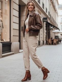 Dámské velbloudí kozačky na podpatku model 21994980 - Dstreet