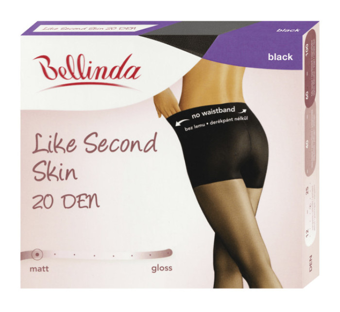Punčochové kalhoty pro pocit druhé kůže LIKE SECOND SKIN 20 DEN - BELLINDA - černá