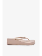 Dámské žabky na klínku Big Star – béžové Dámské žabky na klínku Big Star – béžové
