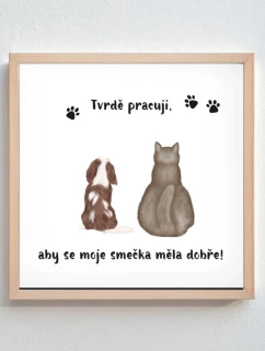 Personalizovaný plakát v rámu - čtverec 20x20 - ilustrace zvířátka