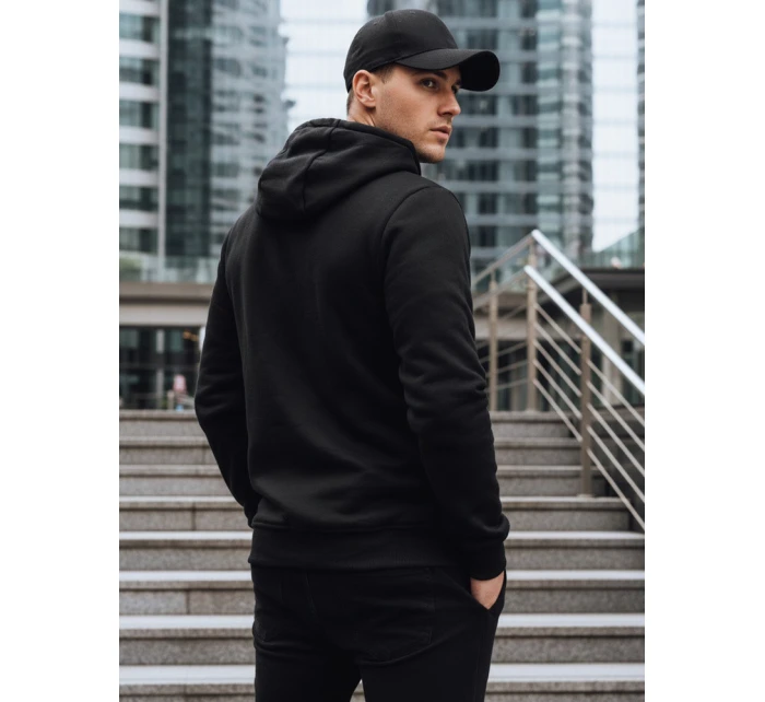 Pánská zateplená mikina s potiskem černá Dstreet model 21992994 - FashionStreet