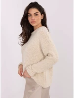 Jumper MI SW WK32601.19 světle béžový Jumper MI SW WK32601.19 světle béžový