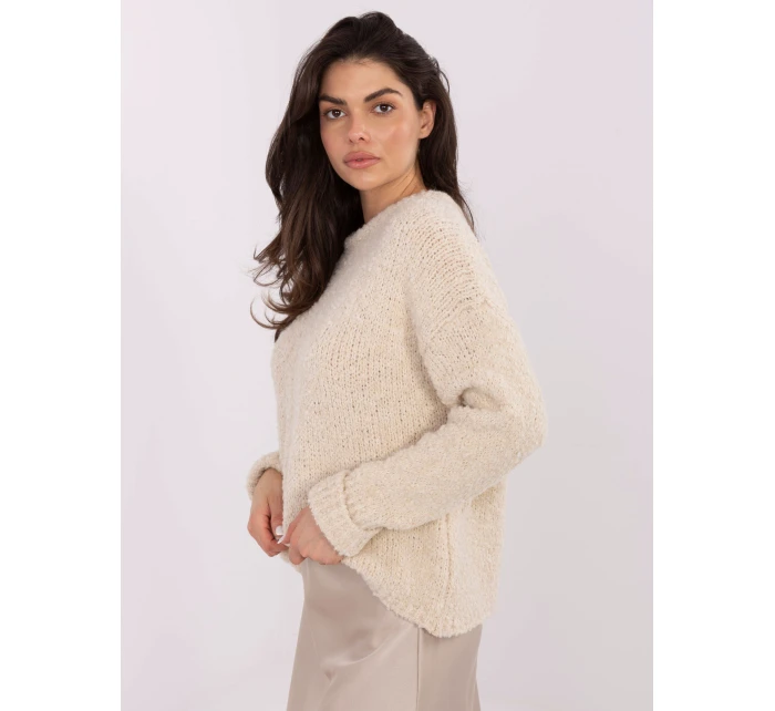 Jumper MI SW WK32601.19 světle béžový Jumper MI SW WK32601.19 světle béžový