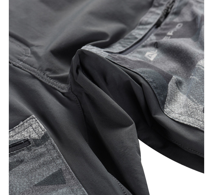 Pánské outdoorové kalhoty s kapsami ALPINE PRO ZARM dk. true gray varianta pa