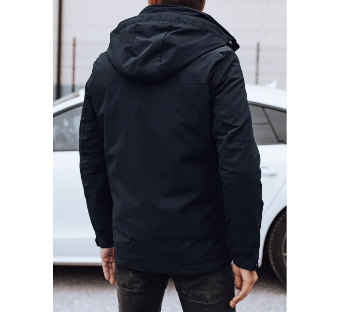 Pánská zimní bunda s kapucí tmavě modrá FashionStreet TX4907