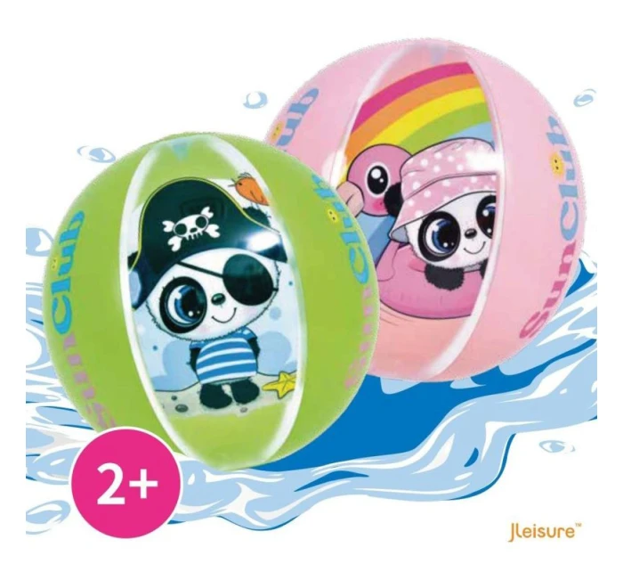 PLÁŽOVÝ MÍČ NAFUKOVACÍ PANDA 40CM 53014 RŮŽOVÁ