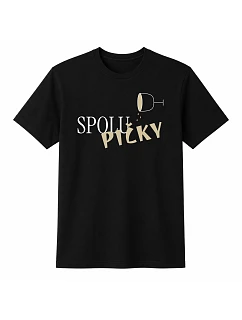 Dámské bavlněné tričko s potiskem - SPOLUPIČKY - černé