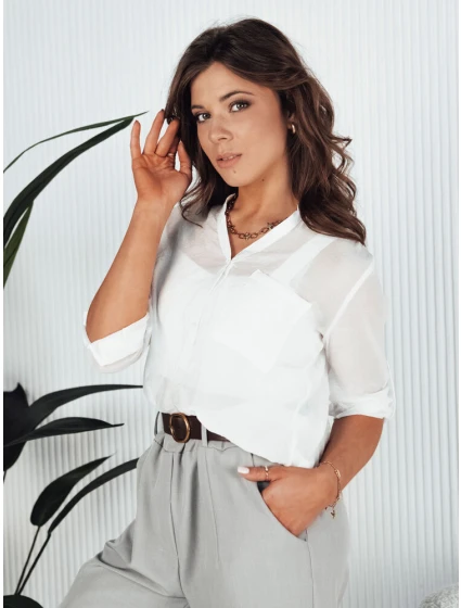 LUNA dámská košile bílá FashionStreet RY2328