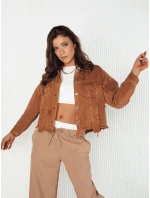 Dámská oversize džínová bunda camel model 21972719 - Dstreet