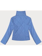 Světle modrá dámská prošívaná bunda se stojáčkem (20067)