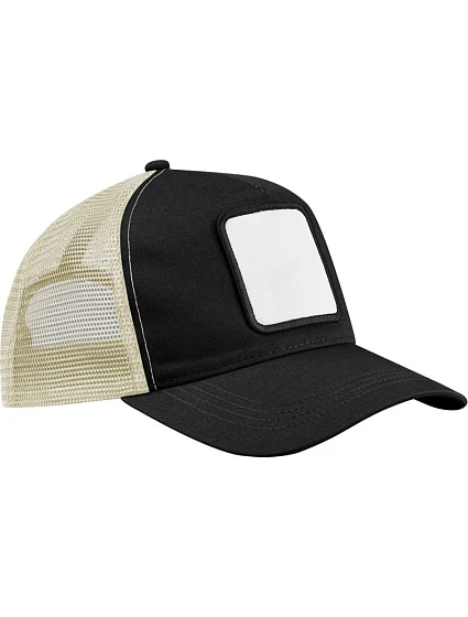 Beechfield B 636 5 Panelová trucker kšiltovka s nášivkou 53.0636 black/stone Beechfield B 636 5 Panelová trucker kšiltovka s nášivkou 53.0636 black/stone