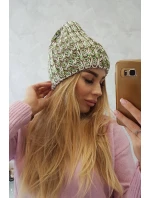 Dámská čepice Lora K312 zelená+hnědá