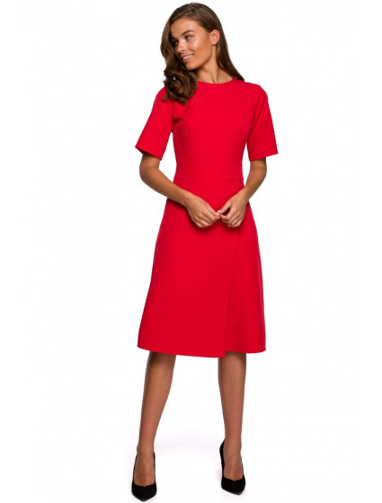 model 18003030 Zavinovací šaty červené - STYLOVE
