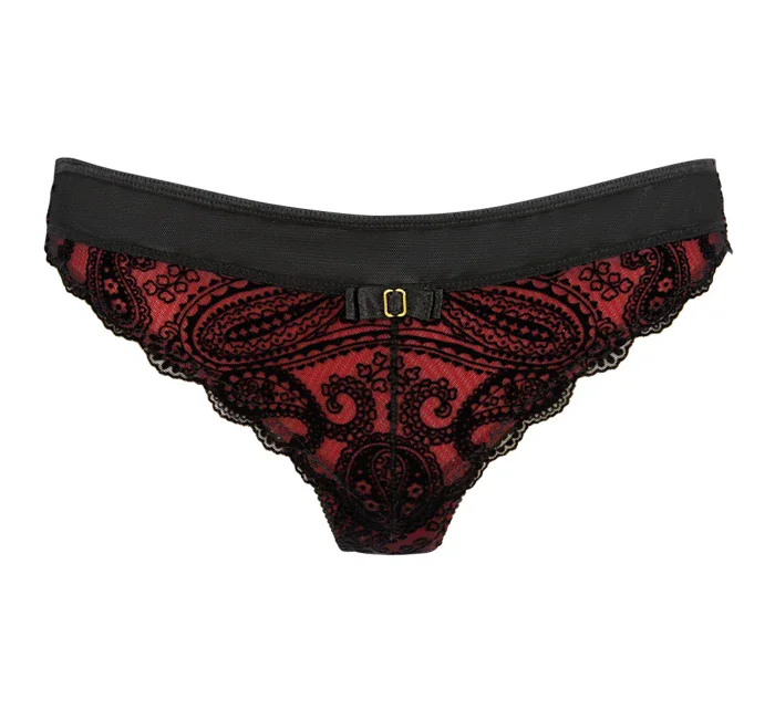 Tanga V-10048 černá/červená - Axami