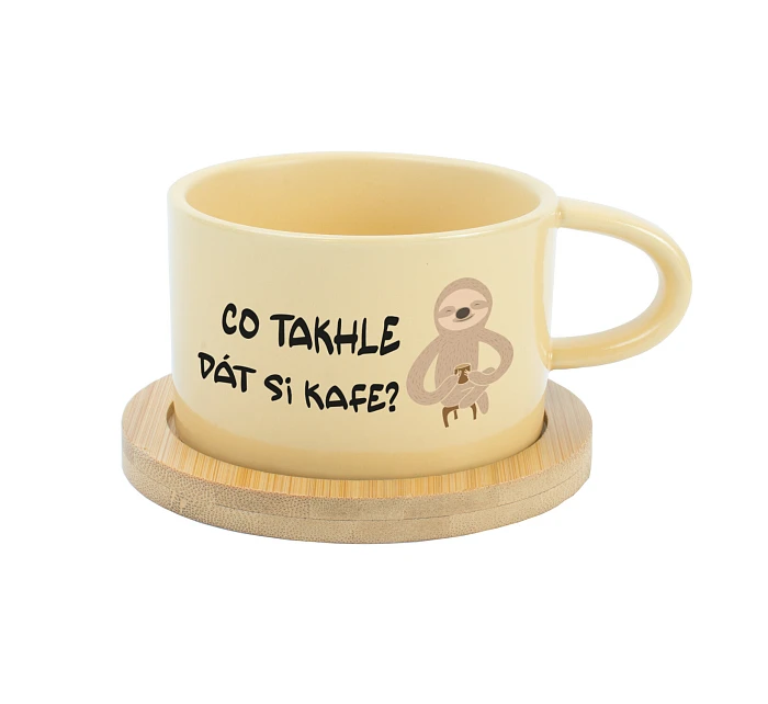 CO TAKHLE DÁT SI KAFE? - žlutý hrníček makronka 200 ml CO TAKHLE DÁT SI KAFE? - žlutý hrníček makronka 200 ml