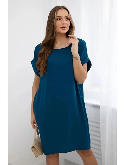 Šaty s kapsami 28176 petrolejové - Kesi Šaty s kapsami 28176 petrolejové - Kesi