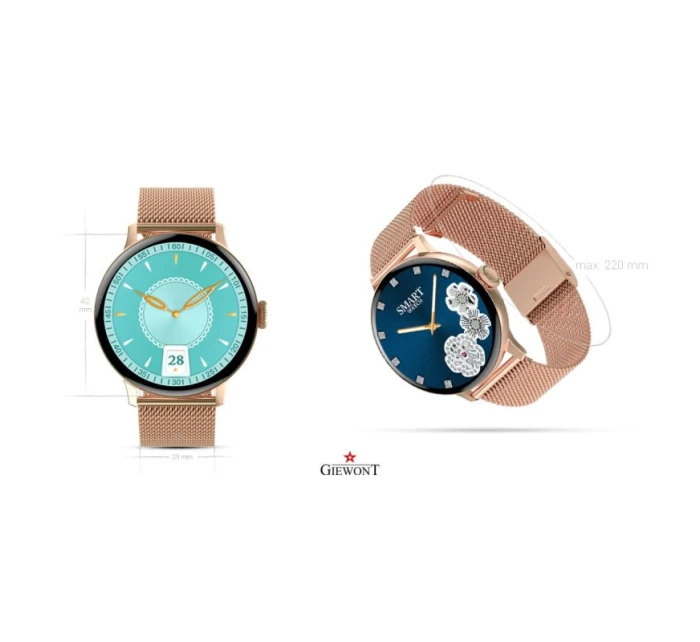 Dámské chytré hodinky GIEWONT Pink Gold GW330-1