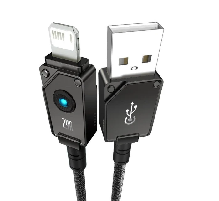 Baseus Nezlomitelný kabel USB-IP 2,4A 1m (černý)