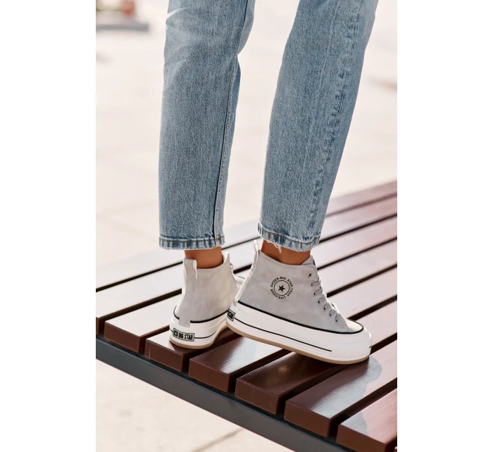 Zateplené Dámské Tenisky Na Platformě Eko Kůže Big Star model 21669567 Modré - Big Star Shoes Zateplené Dámské Tenisky Na Platformě Eko Kůže Big Star model 21669567 Modré - Big Star Shoes