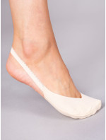 Yoclub Dámské ponožky s otevřenou patou, 3 balení, béžová barva