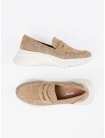 Luxusní dámské  polobotky hnědé platforma