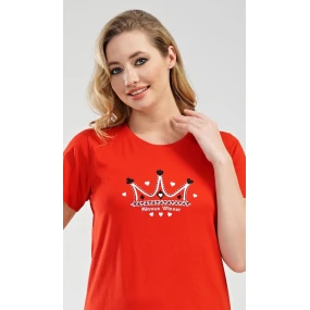 Dámská noční košile s krátkým rukávem Koruna