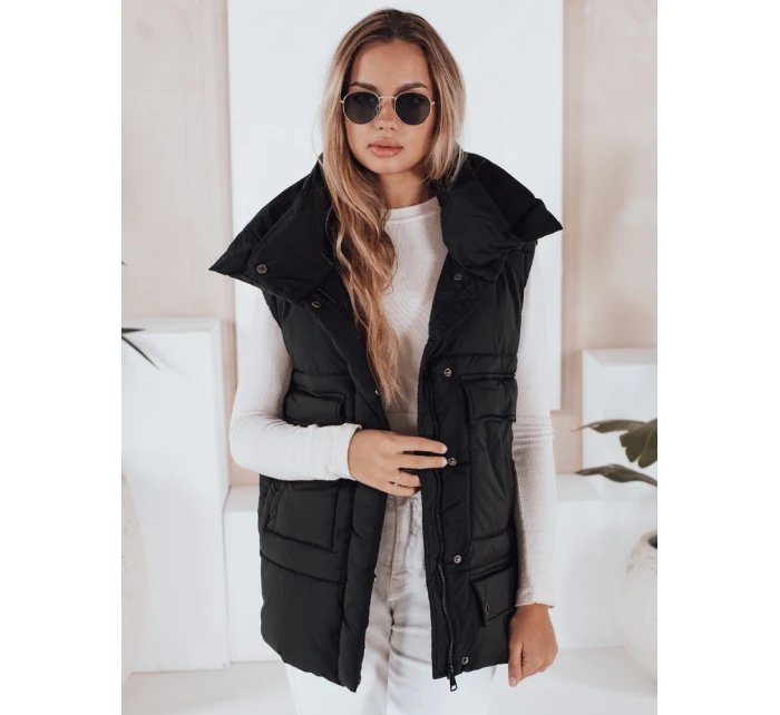 Dámská vesta nadměrné velikosti černá Dstreet model 21966330 - FashionStreet