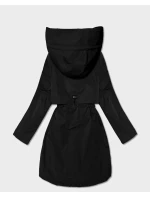 Prosta kurtka damska z podwijanymi rękawami Goodlookin czarna (B8556-1)
