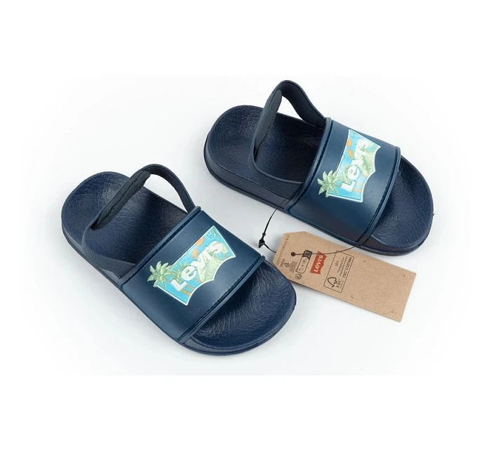 Dětské žabky Levi's Pool S Mini chlapecké model 22088601 modré dětské sandály - Hikvision