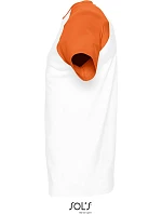 SOL'S Funky Pánské 2-barevné raglánové tričko 25.1190 white/orange SOL'S Funky Pánské 2-barevné raglánové tričko 25.1190 white/orange