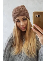 Fleecová čepice Roma model 18750239 mocca - K-Fashion Fleecová čepice Roma model 18750239 mocca - K-Fashion