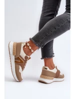 Dámské tenisky z ekologické kůže hnědé model 21657641 - Boto Dámské tenisky z ekologické kůže hnědé model 21657641 - Boto