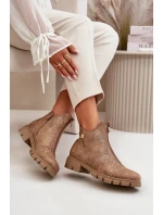 Zateplené dámské botky s z eko kůže model 21668868 - Boto Zateplené dámské botky s z eko kůže model 21668868 - Boto