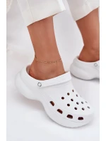 Dámské Pěnové Pantofle Na Masivní Podešvi Big Star RR274A119 Bílé Dámské Pěnové Pantofle Na Masivní Podešvi Big Star RR274A119 Bílé