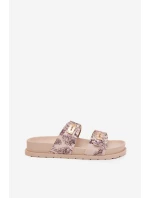 Vzorované Dámské Pantofle Na Platformě Béžové Sorina Vzorované Dámské Pantofle Na Platformě Béžové Sorina