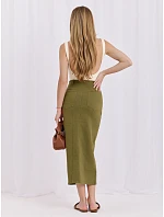 Spódnica HM SD model 22174492 khaki - FPrice Spódnica HM SD model 22174492 khaki - FPrice