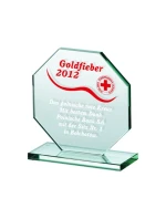 Trofeum szklane grawerowane + wypełnienie farbą