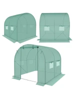 ZAHRADNÍ TUNEL 200x200x200 cm PE KONSTRUKCE ZELENÁ OCEL