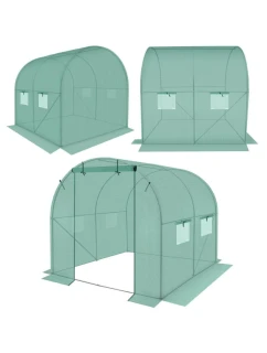 ZAHRADNÍ TUNEL 200x200x200 cm PE KONSTRUKCE ZELENÁ OCEL