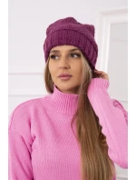 Dámská čepice Danuta K331 tmavě fialová Dámská čepice Danuta K331 tmavě fialová