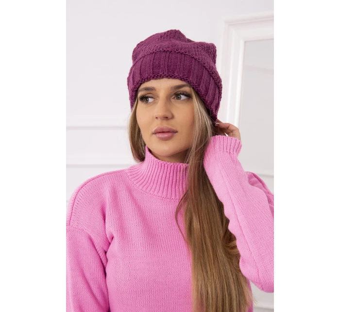 Dámská čepice Danuta K331 tmavě fialová Dámská čepice Danuta K331 tmavě fialová