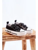 Dětské látkové tenisky se suchým zipem BIG STAR model 21594926 Černý a bílý - Big Star Shoes