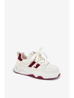 Dětské Tenisky Na Platformě Bežovo-Červené Grellio