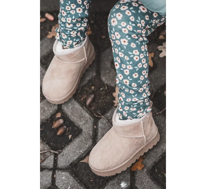 Dětské zateplené sněhule Béžová Nallita