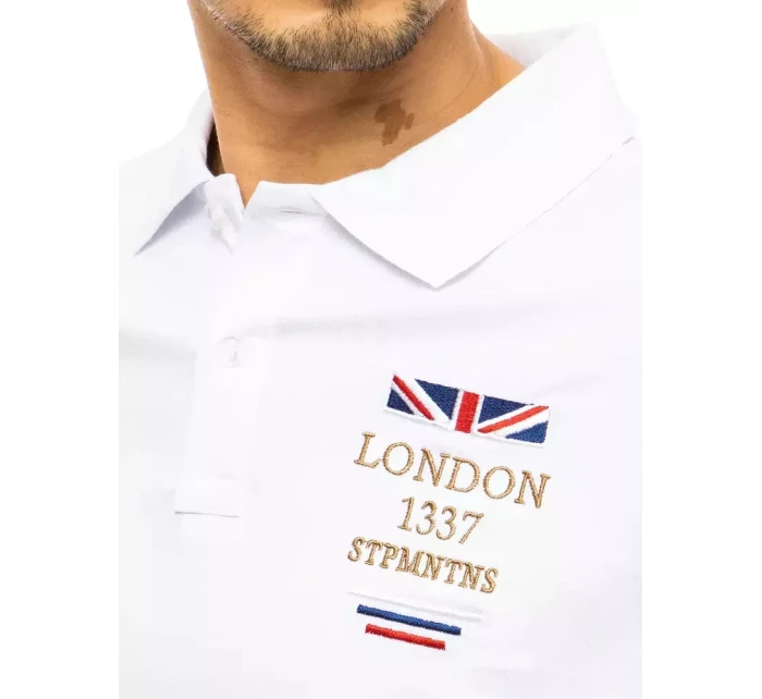 FashionStreet bílá vyšívaná polokošile PX0436 FashionStreet bílá vyšívaná polokošile PX0436