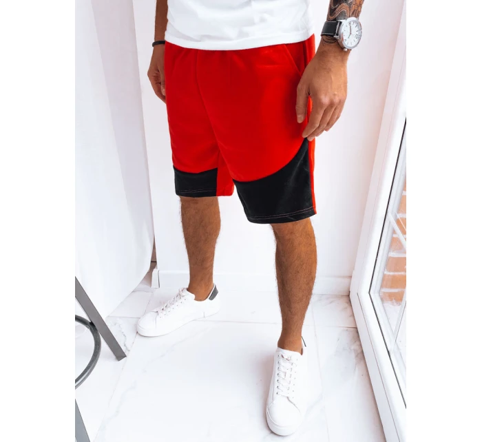 Pánské teplákové šortky červené Dstreet SX2247