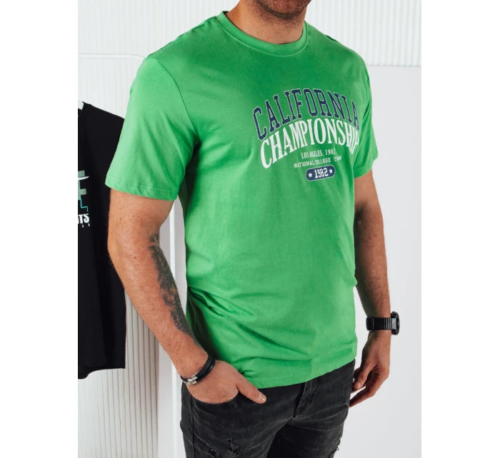 Pánské zelené tričko s potiskem FashionStreet RX5390