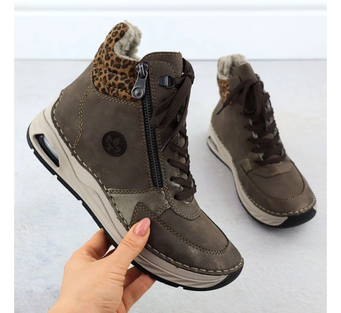 Hnědé dámské boty model 21905828 - Rieker