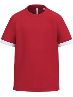 Kariban ProAct PA 4046 Dětské kontrastní sportovní tričko 20.4046 sporty red/white