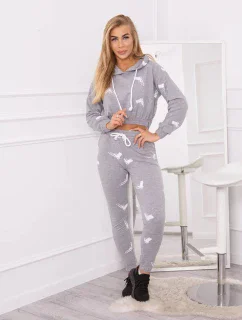 Sada s potiskem pistole šedá